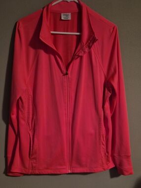 Danskin Hot Pink Full-Zip Utility Jacket